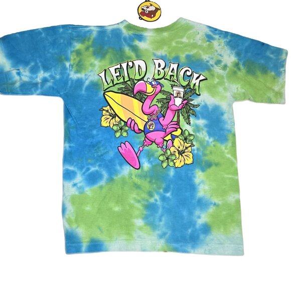 Buc-ee's T Shirt ~ Tie Dye Blue Green, Size Youth Medium Bucees ~ NWT - Picture 4 of 10